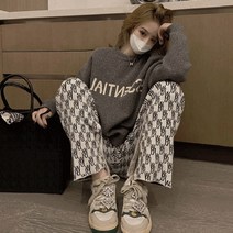 스타일리쉬 초 가을 키 작은 사람 셀럽 스윗 인싸템 고퀄리티 감각 직업 바지 여성 2756344635