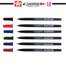 [성실한오피스] 피그마 캘리그라퍼 10(1mm) 캘리 전용 마카펜 6칼라, 1개, 그린헌터
