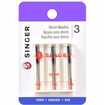 Singer 2108 3-Pack Flat Shank Denim Needles Size 100/16 For Home 재봉틀 미싱