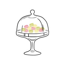 우돌아트 스텐실도안 2031 마카롱1단접시트레이 까페스텐실도안 diy 리폼