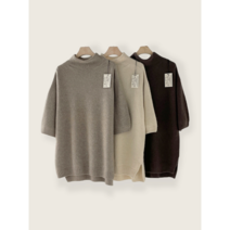 [잘한다니트] 홀가먼트 라쿤 반목 니트 풀오버 WT3607