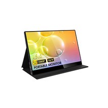 CNBANAN 포터블 모니터 15.6인치 게이밍 USB-C HDMI 랩탑 1080P IPS 스피커 외장 울트라 슬림 여행 S에코nd Mac 폰 X박스 게임 (15.6 인치 Matt, 모니터 15.6인치_전체 화면