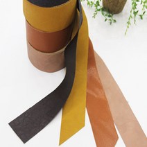 자투리 인조가죽 레자 바이어스4cm 택1, 인조가죽 레자 바이어스4cm 머스타드