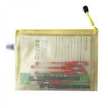 Pvc 메쉬 지퍼 종이 가방 방수 폴더 사무실 학생 시험 휴대용 정보 A4A5B4B5 색상 무작위 보내기, A4