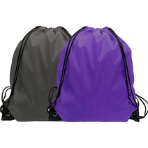 정품 자전거백팩 드로스트링 백팩 벌크 24피스 백 스트링 백팩 6가지 색상 사이클링, Purple Gray