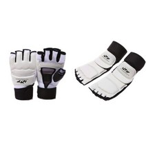 어린이 성인 반 손가락 싸움 권투 장갑 미트 산다 가라테 샌드백 보호대 MMA 무에타이 킥 복싱 훈련 흰색, 06 2XL, 03 One Set