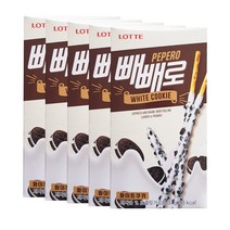 롯데제과 빼빼로 화이트 쿠키, 37g, 5개