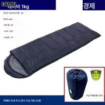 두꺼운 방한 침낭 야외 캠핑장 낮잠방 텐트 성인 2인용 가을 겨울 패치 침낭, 1Kg네이비블루[없음여름]