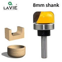 트리머비트 lavie 1pc 8mm 생크 1-18 직경 볼 트레이 라우터 비트 나무 목공 용 베어링이있는 라운드 노즈 밀링 커터 c08-044fx 368