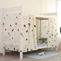 SKANDSALO 기숙사 2층침대 암막커튼 숙면 필수 완소템 항공배송, 레이크 블루 페더 2 개 + 탑