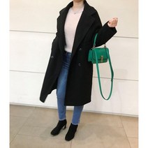 키작녀 더블버튼 카라 코트