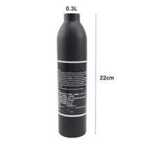 미니산소통 산소통 스쿠버미니산소통 4500Psi 알루미늄 Co2 실린더 수족관 공기 탱크 M18x1.5 스레드 고압 300bar 실린더 산소 가스 병 충전 탱크, 0.3L