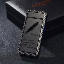 플라즈마 충전식 라이터 전기 휴대용 아연 합금 크리 에이 티브 멋진 usb 가제트 남성용 불꽃없는 dropship 공급 업체, 스타일2-블랙