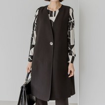 김여사 벨리티 버튼 롱 조끼 엄마옷/마담옷/중년여성/40대/50대