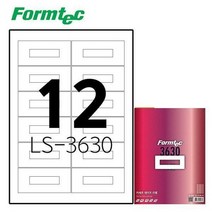 MUS444393폼텍 카세트테이프용 LS-3630 100매 라벨 카세트테이프용라벨 라벨스티커 문구용품