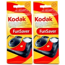 코닥펀세이버 funsaver 일회용 카메라 플래시 800 iso 2 개 포함