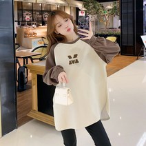 소랜디 가을임부복 긴팔 나그랑 루즈핏 롱 맨투맨 티셔츠 상의
