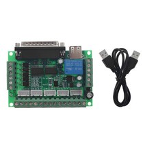 스테퍼 모터 드라이버 Mach3 + USB 케이블 업그레이드 5 축 CNC 인터페이스 어댑터 브레이크 아웃 보드 핫, 02 Blue  A type