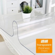 비트라테이블 PVC 투명 식탁보 방수 내유성 데게 부드러운 유리 실리콘 직사각형 테이블 매트, Transparent+90x130cm