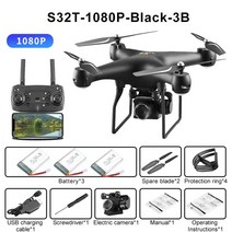 미니드론 농업용드론 열화상드론 방제드론 S32T 미니 드론 RC 쿼드콥터 4K HD ESC 카메라 와이드 앵글 전문, 10 S32T 1080p Black 3B