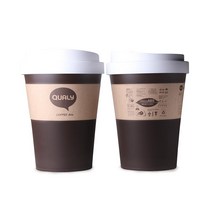Qualy 퀄리 커피빈 인테리어 휴지통 (10리터), 브라운