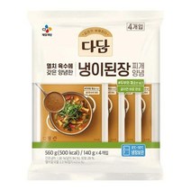 CJ 장 다담 냉이된장찌개양념 된장찌개 집된장 홈쿡 140g 4번들 1세트
