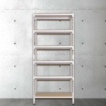 스피드랙 무볼트 조립식 앵글 철제 선반 6단 800 x 400 x 1950, 화이트, 9mm 양면코팅 보드, 색상