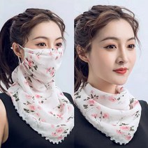 쉬폰 멀티 스카프(안면마스크겸용) 랜덤3개, 랜덤 3개
