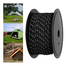 다기능 반사 텐트 로프 가이라인 30M 6mm 다크 어닝 배낭 여행 및 수상 활동용, 04 Black