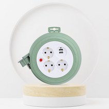 러그박스 3M 코드릴 1.0SQ 민트 접지3구 전기선 릴선 멀티탭