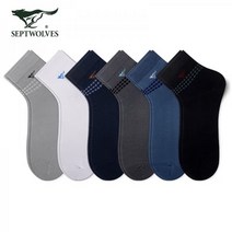 Septwolves 양말 남성용 꽃사 100% 순면 순수한 색상 캐주얼 편안한 통기성 땀 흡수 미드 튜브 패션 6 쌍