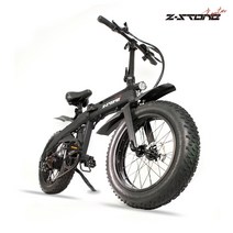 관부가세무료 750W 2023 최신형 ZSTONE E-20인치 전기팻바이크 전기자전거, 7단, 나이트블랙