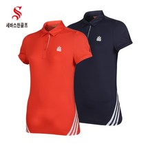 세바스찬골프 여성 심플 라인 포인트 카라넥 반팔 티셔츠 9240 9241