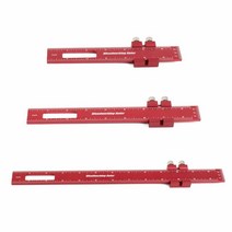 줄눈제거기 전선탈피기 각관 스텐판 볼트리무버 파이프 T트랙 금속 슬라이드 스톱 목공 눈금자 알루미늄 합금 스크라이빙 다기능 측정 6 인치 8/12, Red Set