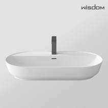 위즈덤 탑볼 세면기 타원형 세면대 세면볼 욕실도기 WD-38661, 1개