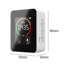 CO2측정기 감지기 측정기 이산화탄소 CO2 미터 검출기 다기능 온 습도계 홈 가스 분석기 가정용 디지털 대기 오염 모니터, CHINA_Semiconductor sensor