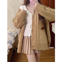 브이넥 긴팔 원피스 봄옷 계 코디 작은 키 인싸템 눈길을 끄는 상의 플리츠 스커트다 룩 여성 3604014915