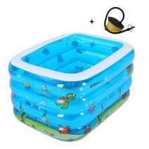 [베이비캠프]인타임143cm 베란다풀장+발펌프세트, 블루