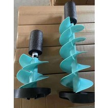 아이스 오거 전동드릴 얼음낚시 구멍내는 도구, 8인치 직경 20cm 길이 80cm 파란색