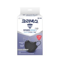 크리넥스 라이트핏 안티포그 마스크 대형 KF94, 10개입, 1개, 검은색
