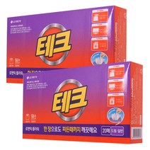 테크 간펀시트 세탁세제 로맨틱플라워, 20매입, 2개