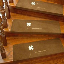 계단 부착식 야광 논슬립 계단매트 (70cm) 미끄럼방지, 브라운