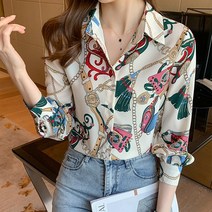 루나걸 팩토리 패턴 블라우스