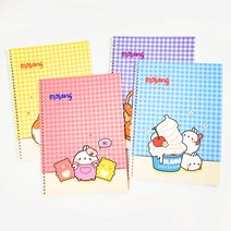2000 몰랑 무선 연습장 드로잉북 좌철 스프링 노트(5p)