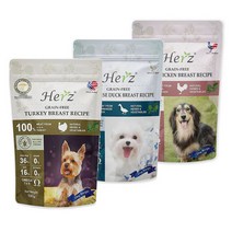 허즈 미국산 닭가슴살 레시피 알러지 기능성 강아지 사료, 닭, 100g, 1개