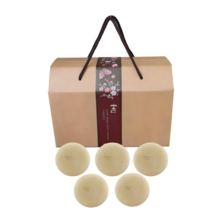 YB맘 수제 비누 명절 설선물세트 어성초 율무 유황 알로에 석류 레몬 비누, 율무비누 5개+자수 선물박스