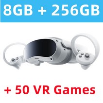 브이알 에이알 안경 3D 8K Pico 4 VR 스트리밍 게임 고급 올인원 가상 현실 헤드셋 디스플레이 55 자유롭게 256GB, 2.256GB
