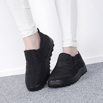 털이 한가득 포근하고 따뜻한 볼넓은 발편한 논슬립 겨울 방한화 털운동화 슬립온 굽3cm