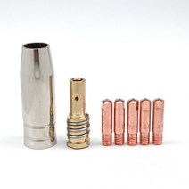 0.60.80.91.0 mb14 14ak 짧은 가스 디퓨저 m6 25mm m6x25 접촉 팁 홀더 미그 건 토치 용접 145.0075 노즐 실드 키트, 1.0mm 040인치, 04 1.0 mm 040 inch