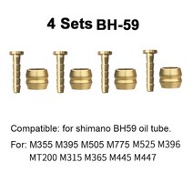 MTB 자전거 유압 디스크 브레이크 니들 올리브 연결 인서트Shimano BH90 BH59 SRAM MAGURA TEKTRO 자전거 브레이크 호스 피팅, 01 4 Sets BH59